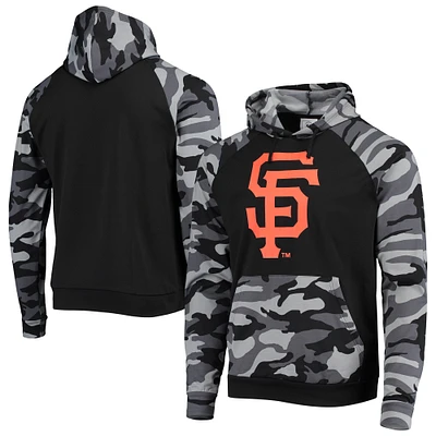 Sweat à capuche raglan FOCO Giants de San Francisco pour homme avec motif camouflage noir