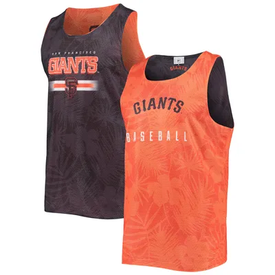 San Francisco Giants FOCO Floral Reversible Mesh Tank Top - Orange/Black