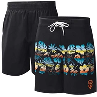 Men's G-III Sports by Carl Banks Black San Francisco Giants Breeze Volley Swim Shorts