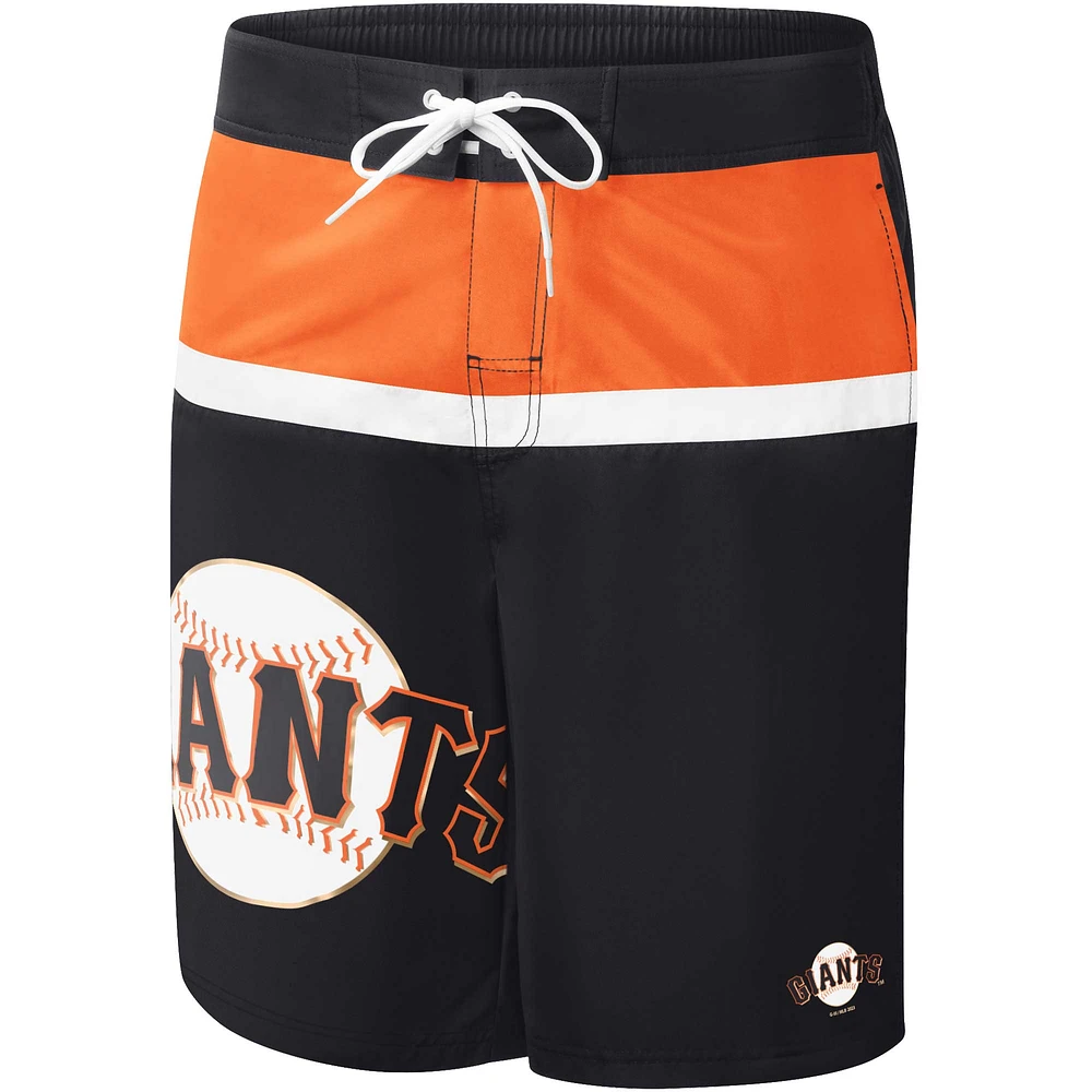 G-III Sports by Carl Banks Short de bain pour homme San Francisco Giants Sea Wind noir