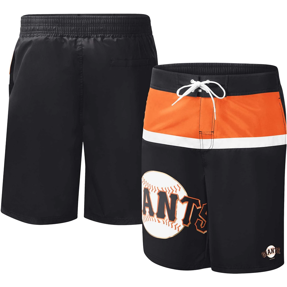 G-III Sports by Carl Banks Short de bain pour homme San Francisco Giants Sea Wind noir