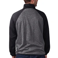 Veste de survêtement à glissière complète G-III Sports by Carl Banks pour homme, gris/noir, San Francisco Giants Runners Track Raglan