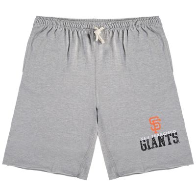 Men's Heathered Gray San Francisco Giants Big & Tall French Terry Shorts