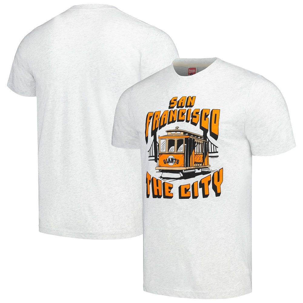 Homage Ash San Francisco Giants The City T-shirt à trois mélanges hyper local pour homme