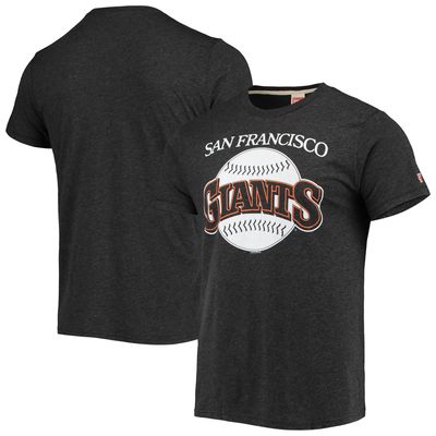 Men's Homage Black San Francisco Giants Hand-Drawn Logo Tri-Blend T-Shirt