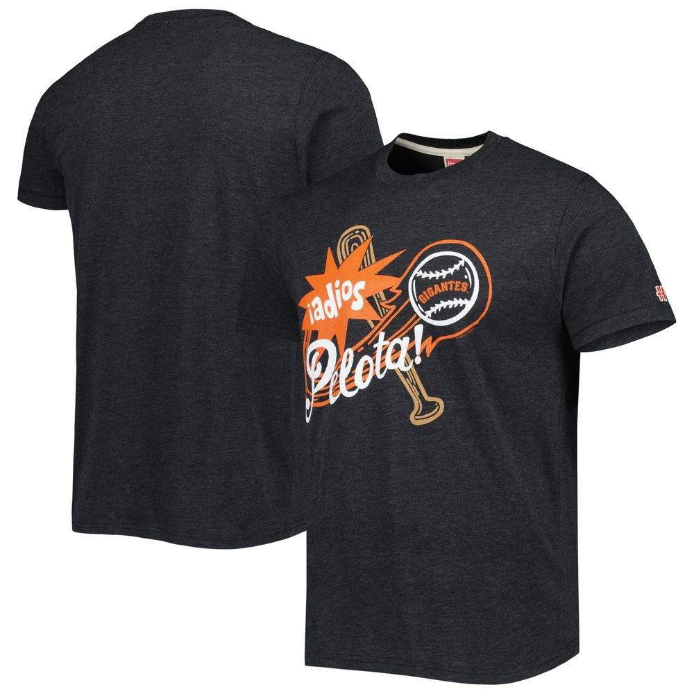 Men's Homage Charcoal San Francisco Giants Hyper Local Tri-Blend T-Shirt