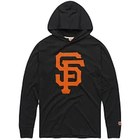 Sweat à capuche léger trois bandes raglan pour homme, couleur charbon, des Giants de San Francisco