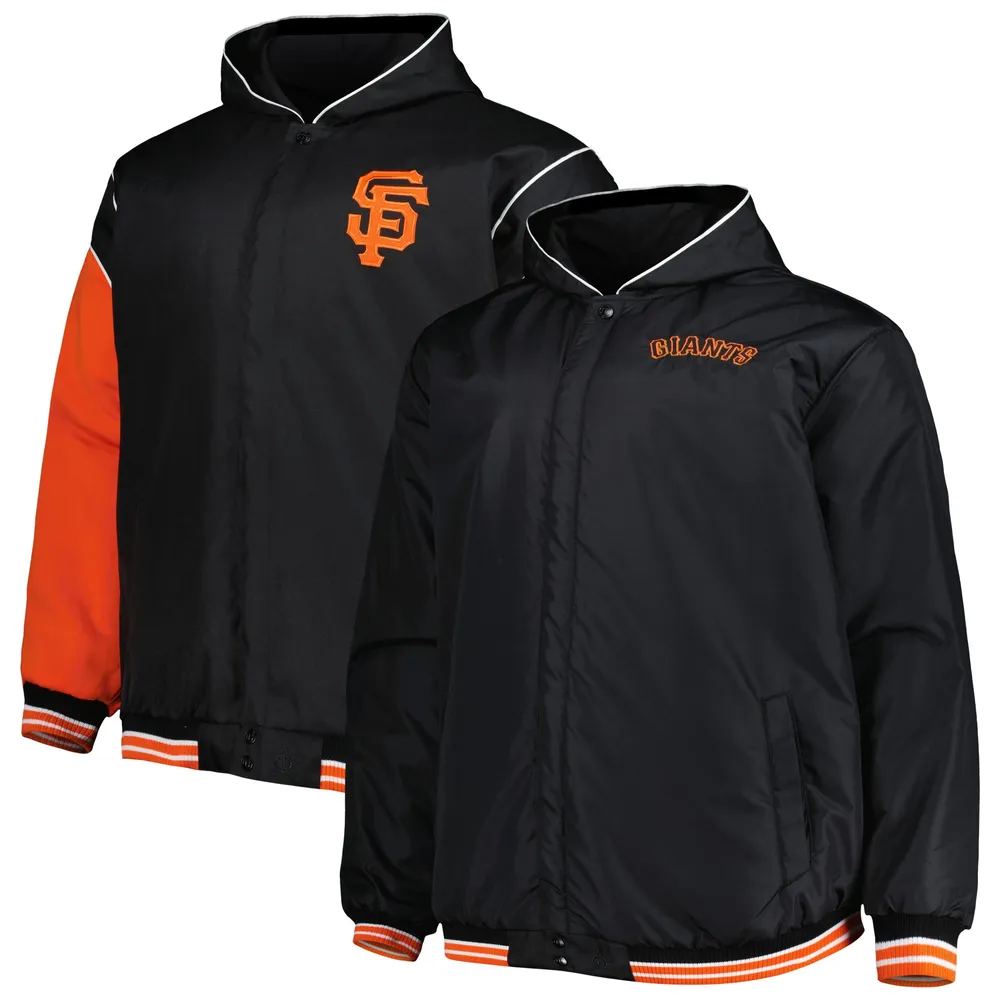 JH Design Veste à capuche réversible en polaire San Francisco Giants pour homme, noire