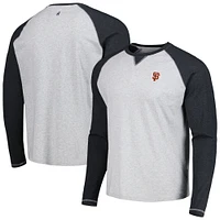 T-shirt à manches longues johnnie-o anthracite/gris chiné San Francisco Giants Alsen Raglan pour homme