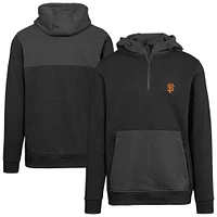Sweat à capuche zippé 1/4 Chicane Insignia 2.0 pour homme de Levelwear, noir, San Francisco Giants