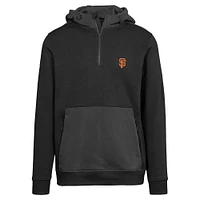 Sweat à capuche zippé 1/4 Chicane Insignia 2.0 pour homme de Levelwear, noir, San Francisco Giants