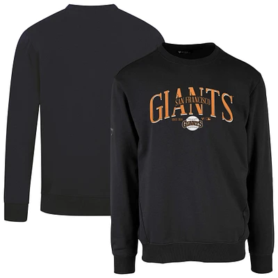 Men's Levelwear Black San Francisco Giants Cooperstown Collection Zane Vintage Pullover Sweatshirt