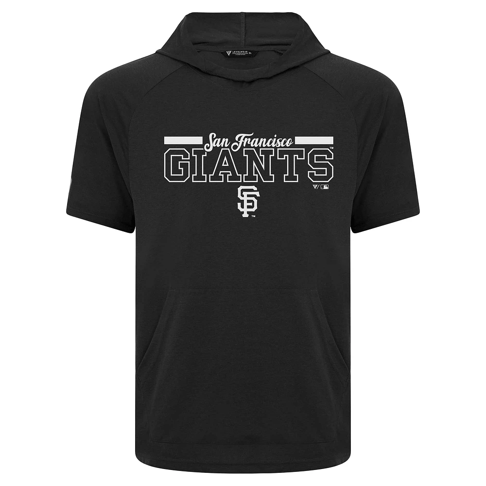 Men's Levelwear Black San Francisco Giants Phase Vanguard Hoodie T-Shirt