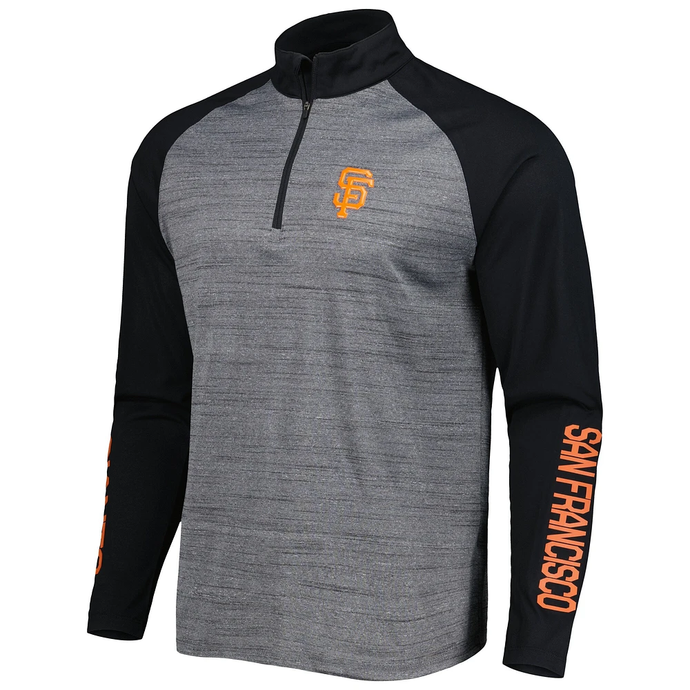 Haut à manches raglan Levelwear gris chiné San Francisco Giants Vandal pour homme