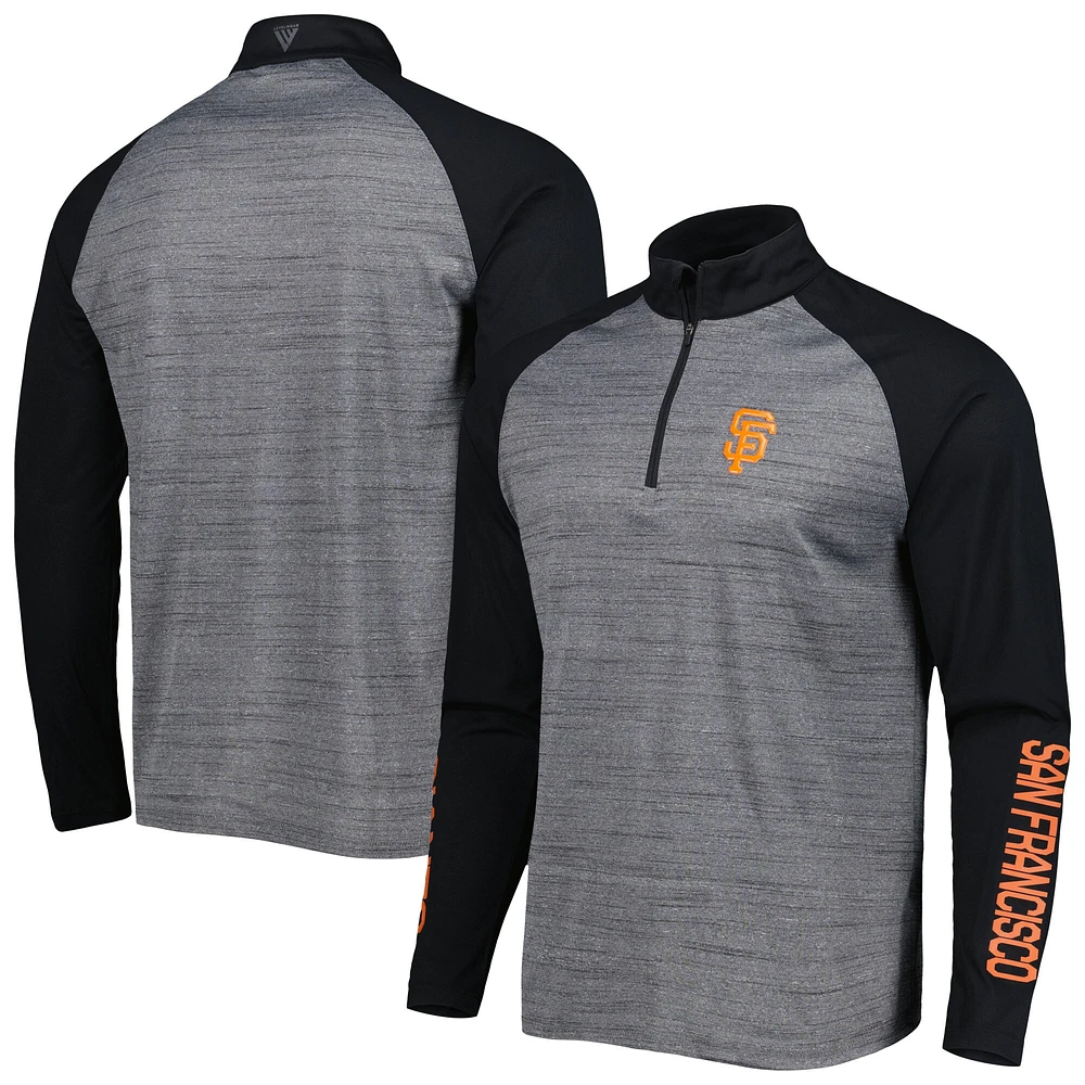 Haut à manches raglan Levelwear gris chiné San Francisco Giants Vandal pour homme