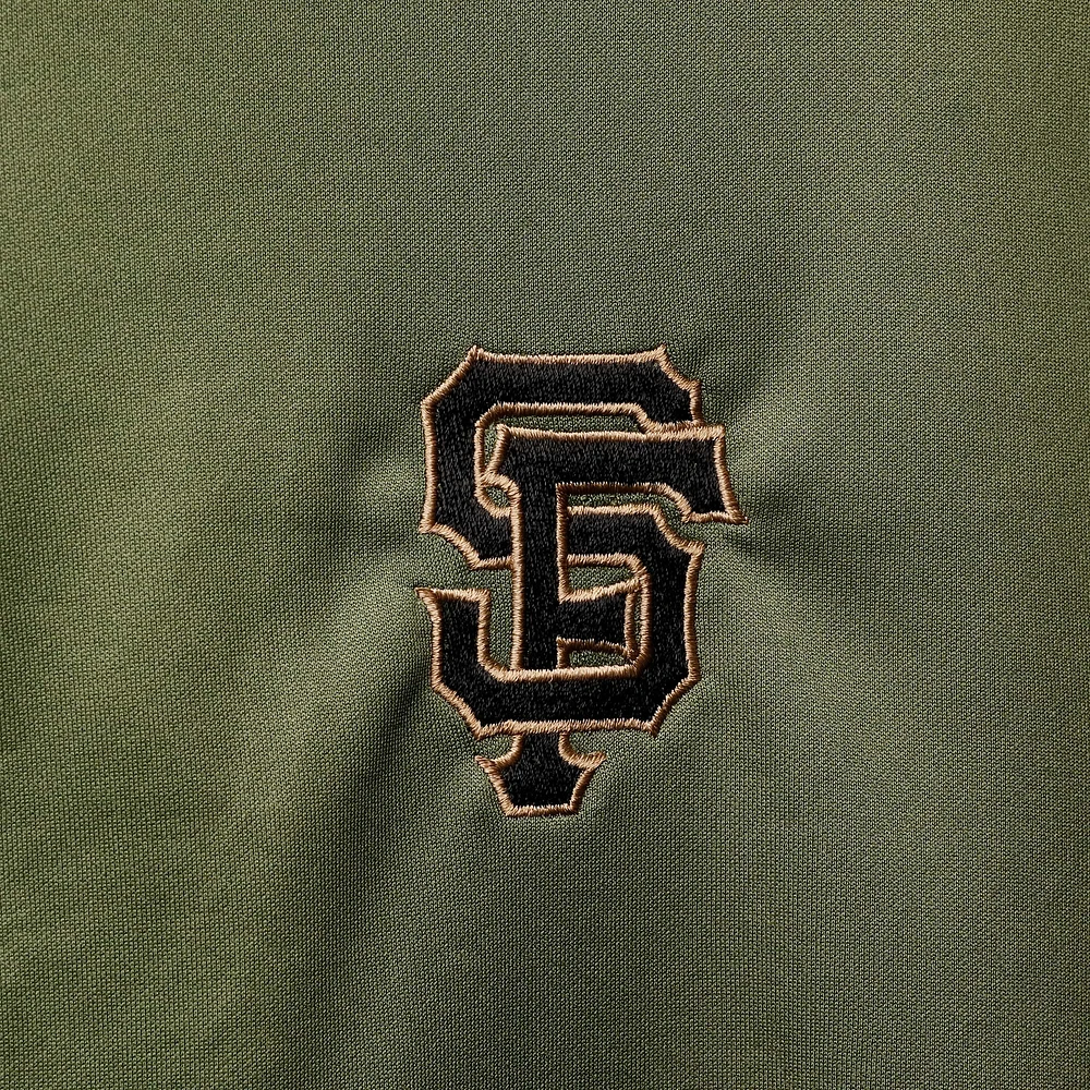 Veste pour homme Levelwear Olive San Francisco Giants Delta Pursue Quarter-Zip