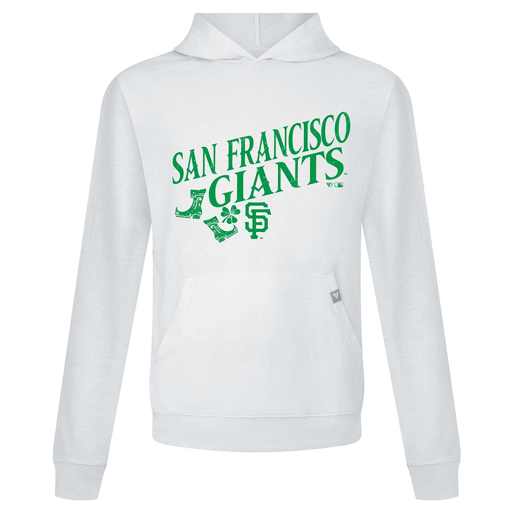 Sweat à capuche blanc pour homme Levelwear San Francisco Giants St. Patrick's Day Relay Boots