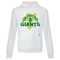 Men's Levelwear White San Francisco Giants St. Patrick's Day Relay Shamrock Pullover Hoodie