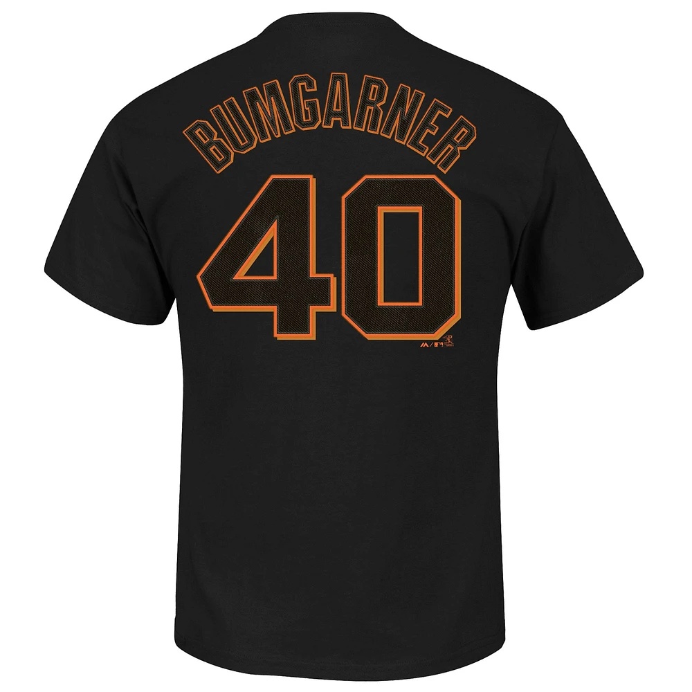 Men's Majestic Madison Bumgarner Black San Francisco Giants Big & Tall Official Player T-Shirt