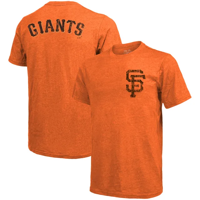 Women's Nike Orange San Francisco Giants Tri-Blend 3/4-Sleeve Raglan T-Shirt