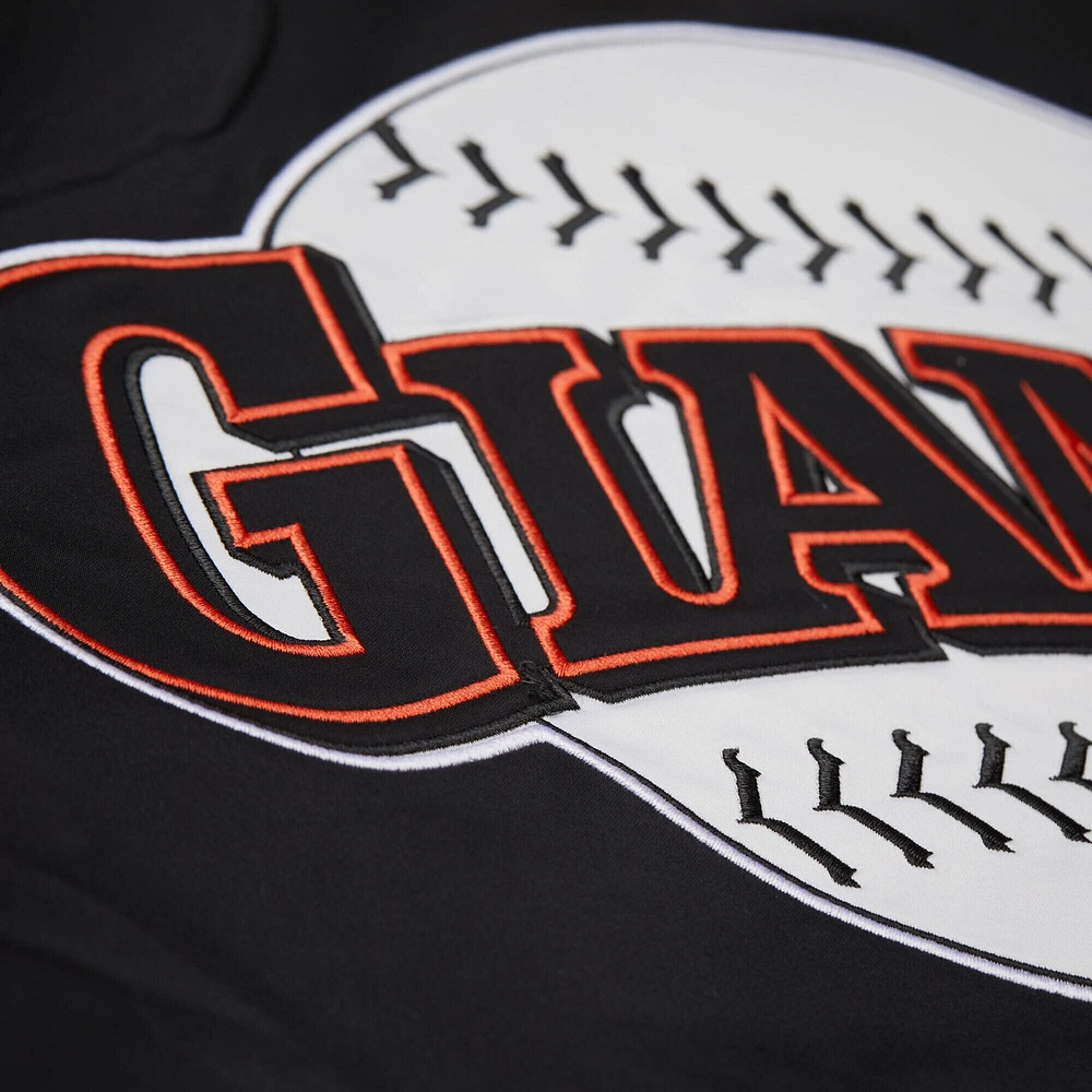 Veste Mitchell & Ness noire/orange à boutons-pression pour homme, collection Cooperstown, des Giants de San Francisco