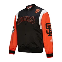 Veste Mitchell & Ness noire/orange à boutons-pression pour homme, collection Cooperstown, des Giants de San Francisco