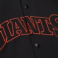 Veste Mitchell & Ness noire/orange à boutons-pression pour homme, collection Cooperstown, des Giants de San Francisco
