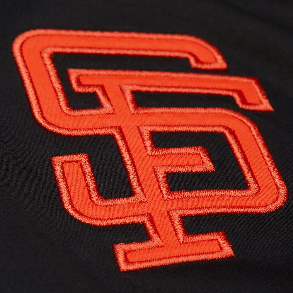 Veste Mitchell & Ness noire/orange à boutons-pression pour homme, collection Cooperstown, des Giants de San Francisco