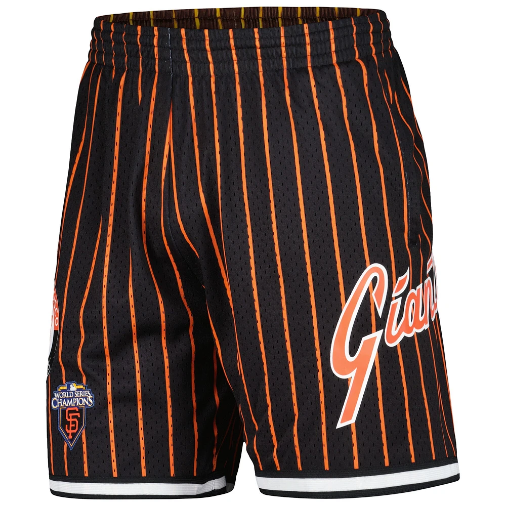 Mitchell & Ness pour homme noir Giants de San Francisco Cooperstown Collection City Short en maille