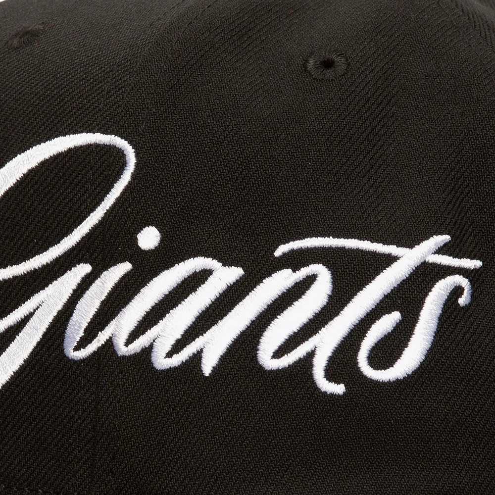 Men's Mitchell & Ness Black San Francisco Giants Just Don x MLB Lux Script Snapback Hat