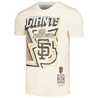 T-shirt crème pour hommes, Mitchell & Ness, San Francisco Giants, collection Cooperstown, Sidewalk Sketch