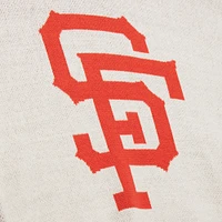 Men's Mitchell & Ness Cream San Francisco Giants Retro Pullover Sweater