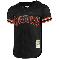 Men's Mitchell & Ness Matt Williams Black San Francisco Giants Cooperstown Collection Mesh Batting Practice Button-Up Jersey