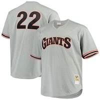 Mitchell & Ness Will Clark Gris San Francisco Giants Big Tall Cooperstown Collection Maillot d'entraînement au bâton en maille