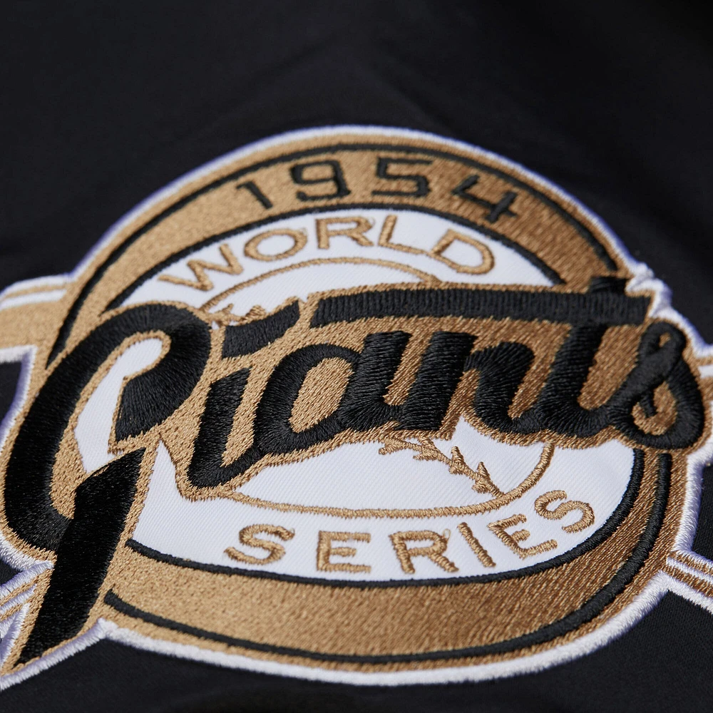 Veste en satin noir à boutons-pression pour homme Mitchell & Ness Willie Mays, collection Legends des Giants de San Francisco