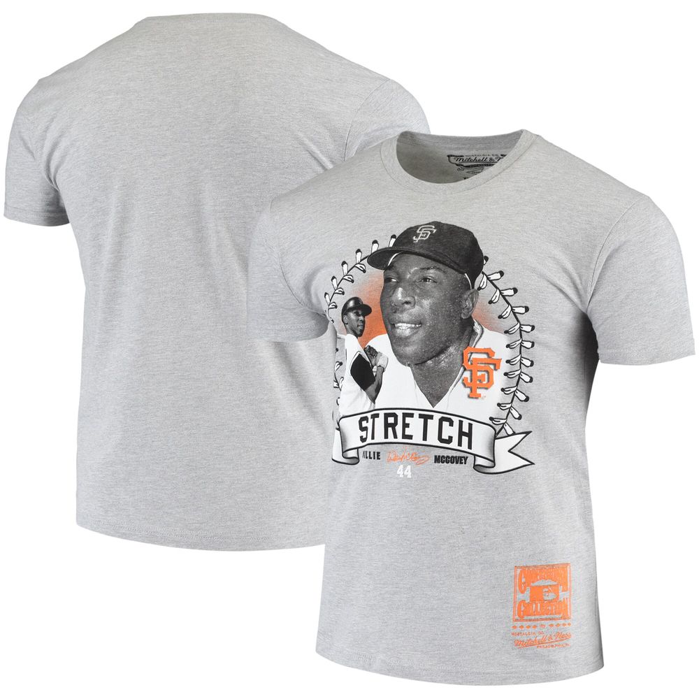 Men's Mitchell & Ness Willie McCovey Gray San Francisco Giants Name Number T-Shirt