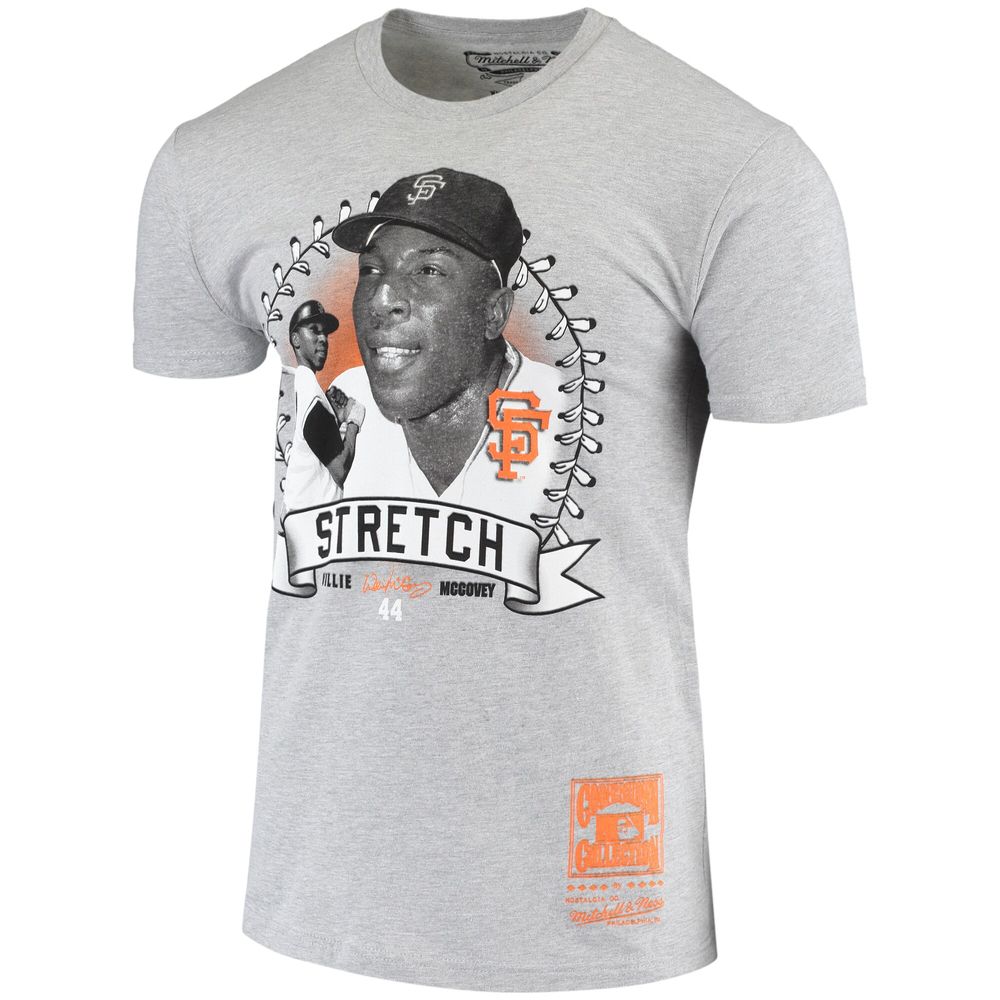 Men's Mitchell & Ness Willie McCovey Gray San Francisco Giants Name Number T-Shirt