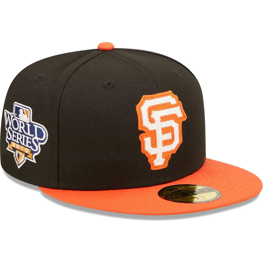 Lids San Francisco Giants New Era 2010 World Series Champions Letterman  59FIFTY Fitted Hat - Black/Orange