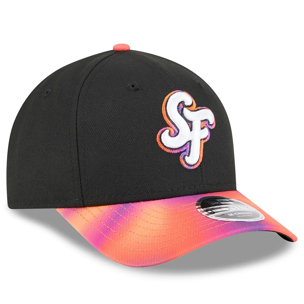Casquette ajustable City Connect 9FORTY M-Crown 2025 des Giants de San Francisco pour homme, New Era, noir/orange