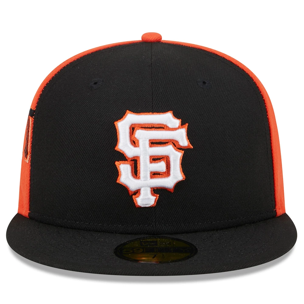 Men's New Era Black/Orange San Francisco Giants Gameday Sideswipe 59FIFTY Fitted Hat