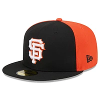 Casquette ajustée 59FIFTY New Era pour hommes, noir/orange, San Francisco Giants Gameday Sideswipe