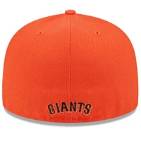 Casquette ajustée 59FIFTY New Era pour hommes, noir/orange, San Francisco Giants Gameday Sideswipe