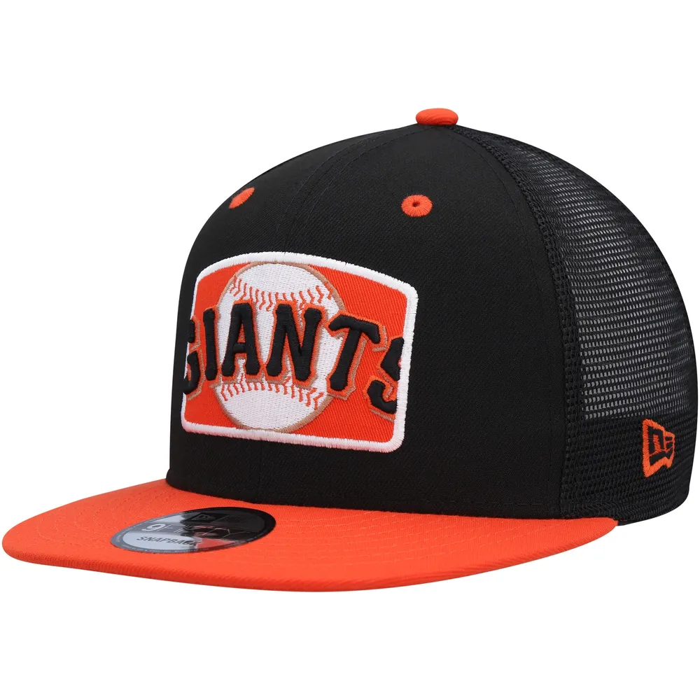 San Francisco Giants New Era Logo Zoom Trucker 9FIFTY Snapback Hat -  Black/Orange