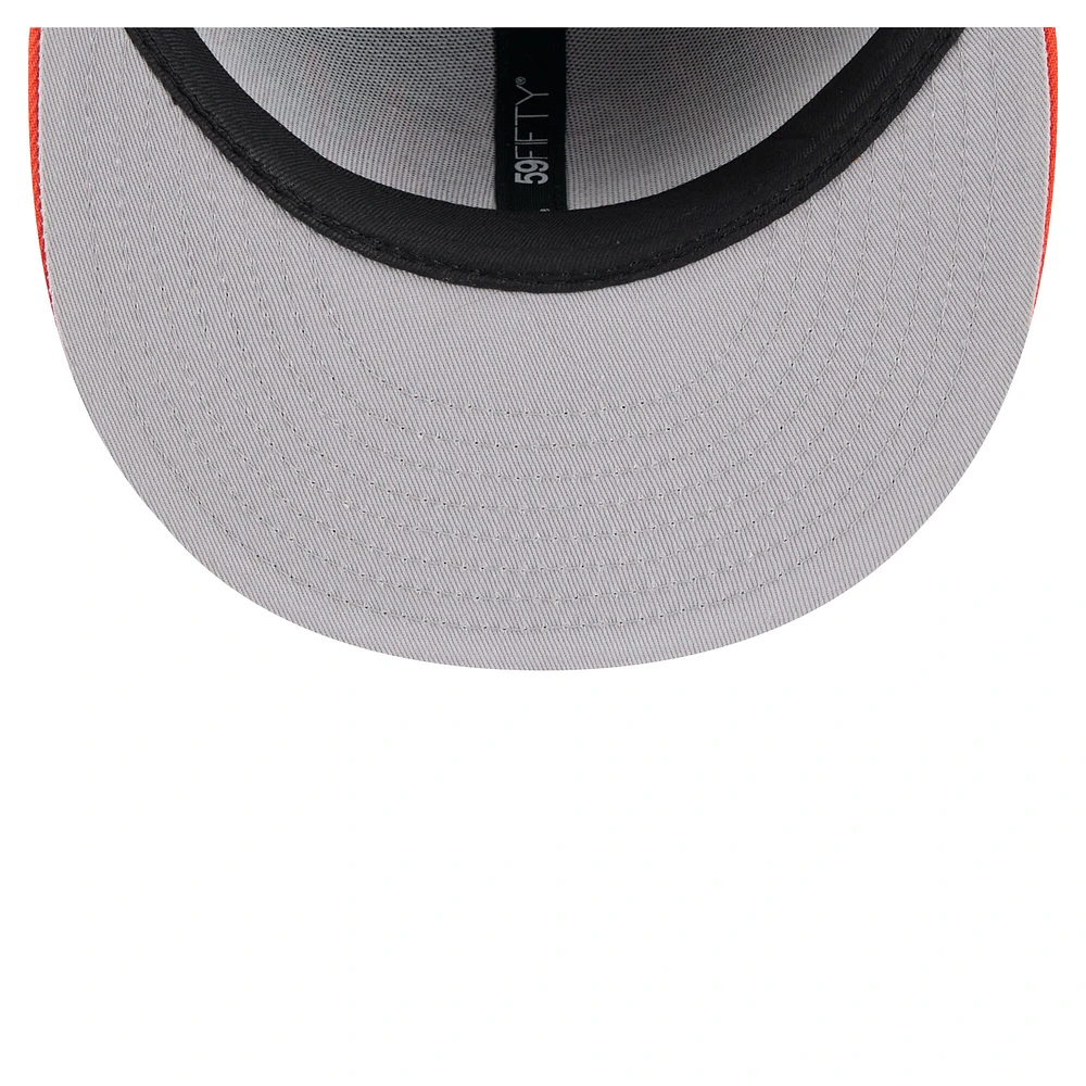 Men's New Era Black/Orange San Francisco Giants Retro Pattern 59FIFTY Fitted Hat