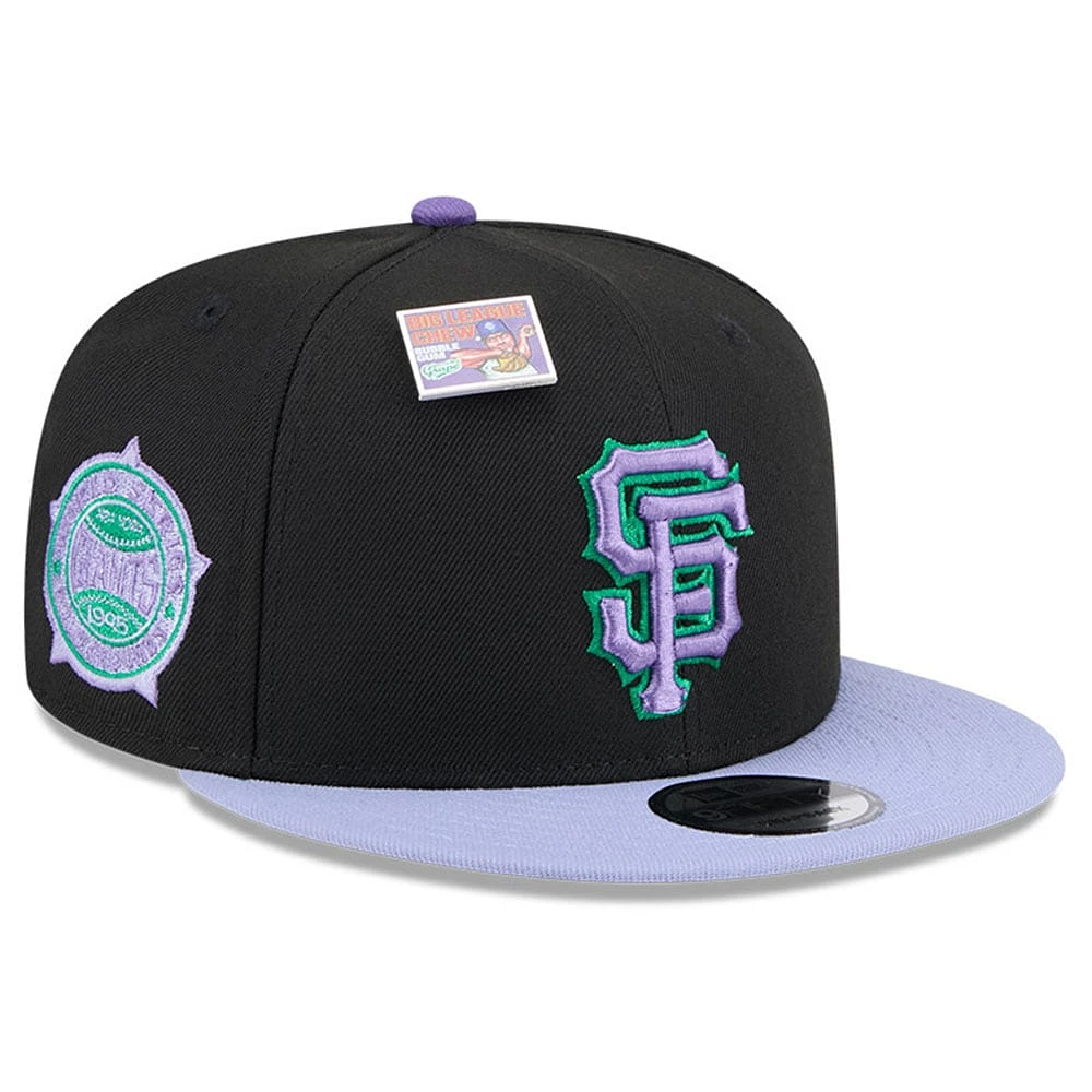 Men's New Era Black/Purple San Francisco Giants Grape Big League Chew Flavor Pack 9FIFTY Snapback Hat