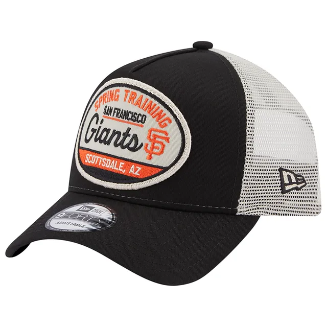 San Diego Padres New Era 2023 Spring Training Patch A-Frame Trucker 9FORTY  Snapback Hat - Brown