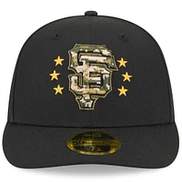 Casquette ajustée 59FIFTY à profil bas pour la Journée des forces armées 2024 Giants de San Francisco New Era noire hommes