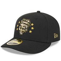 Casquette ajustée 59FIFTY à profil bas pour la Journée des forces armées 2024 Giants de San Francisco New Era noire hommes