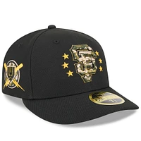 Casquette ajustée 59FIFTY à profil bas pour la Journée des forces armées 2024 Giants de San Francisco New Era noire hommes