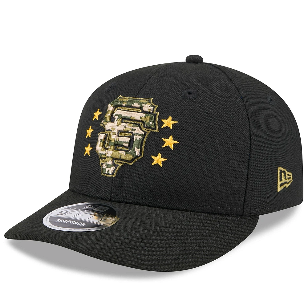 Casquette Snapback 9FIFTY Low Profile 9FIFTY pour hommes des San Francisco Giants 2024 New Era, noire